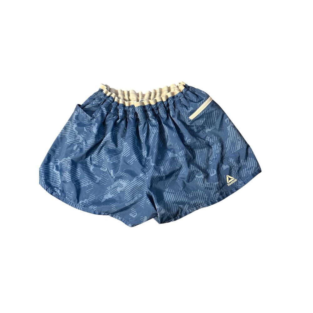 Reebok Athletic Shorts Women XL Running Lightweight Breathable Blue Geometric